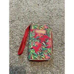 Lilly Pulitzer Drop Me A Line Jungle Tumble  Wallet‎ Wristlet Multicolor